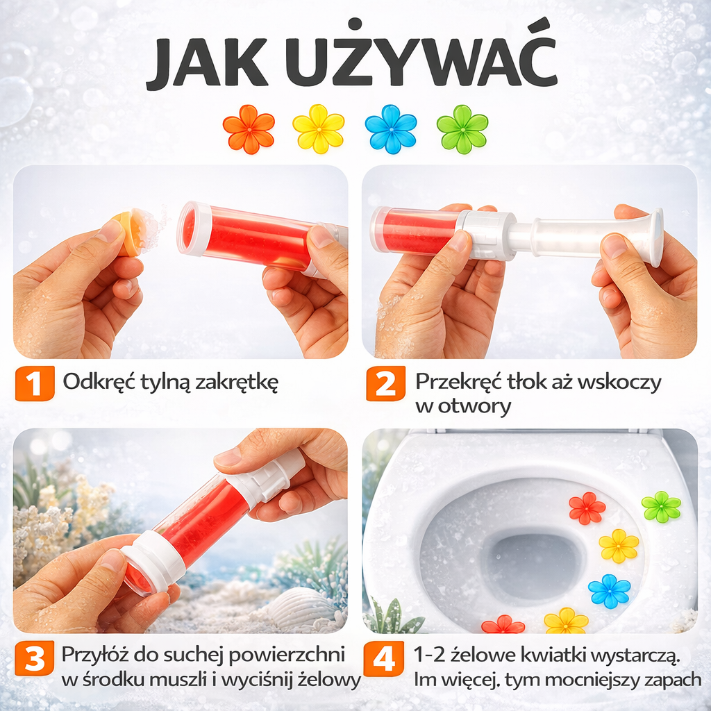 AromaFlush™ Zapachowe kwiatki żelowe do WC