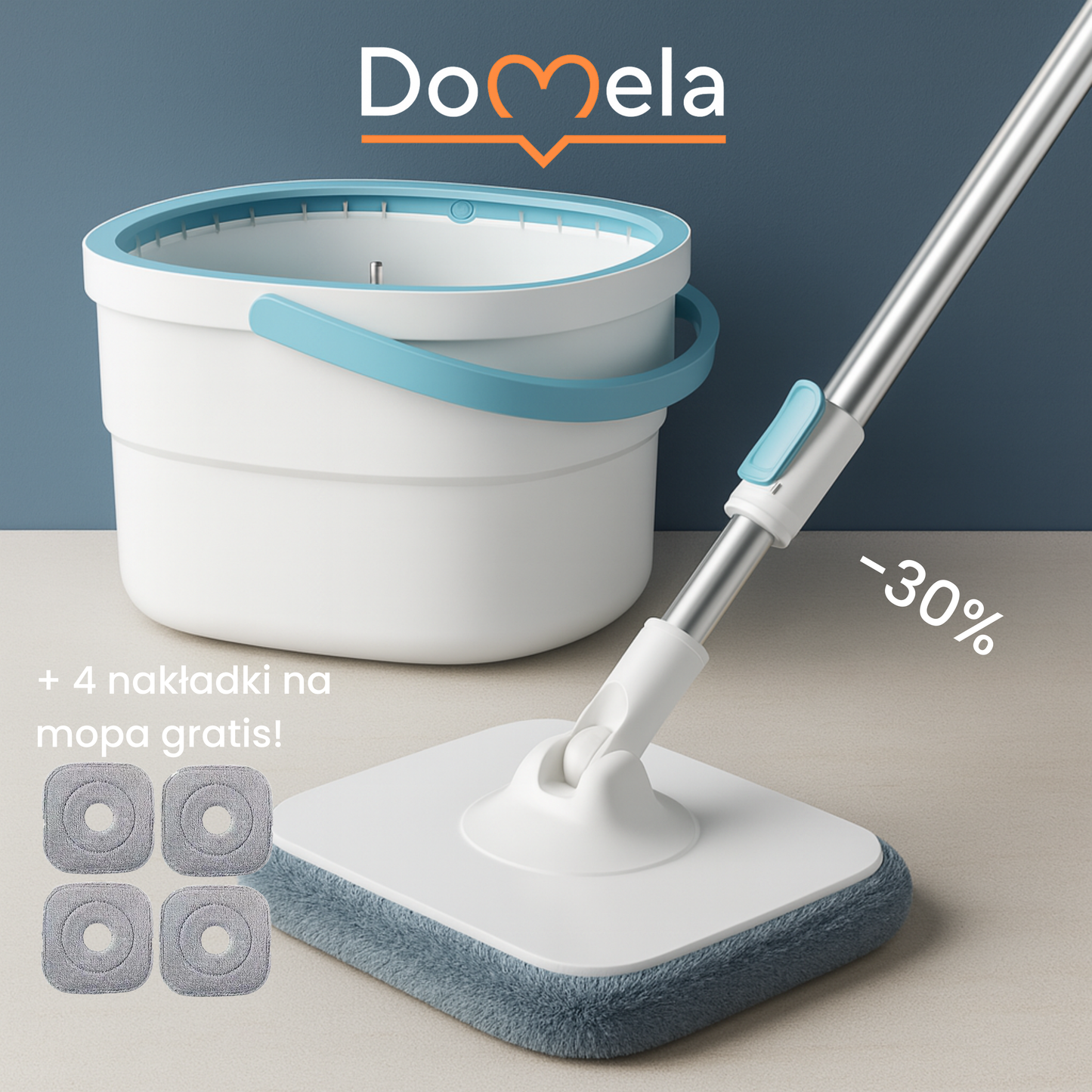 AquaSpin™ Samoczyszczący mop z automatyczną separacją czystej i brudnej wody